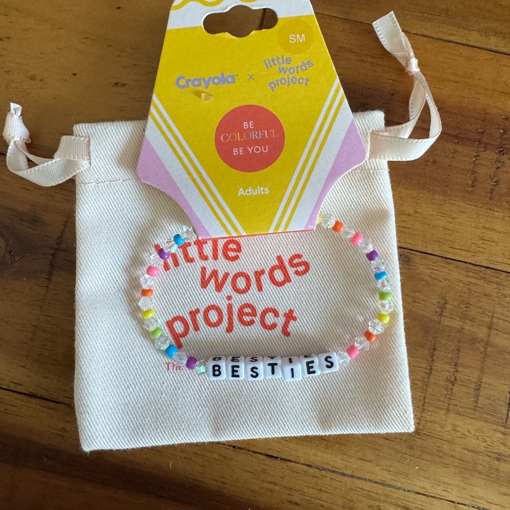 Little Words Project Beaded 'BESTIES' Stretch Bracelet